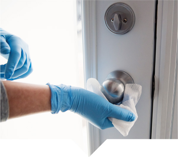 Sanitizating a Door Handle